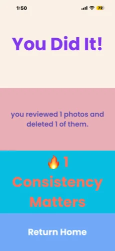 Cleaning Complete Screen